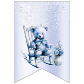 Waterverf Blauw Baby Beer Bunting Flag Vlaggetjes (Eerste vlag)