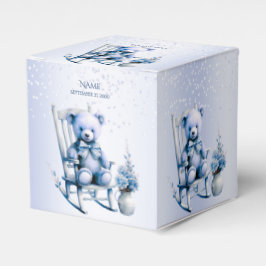 Waterverf Blauw Baby Beer Favor Box Bedankdoosjes