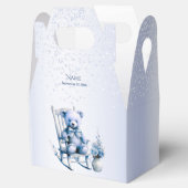 Waterverf Blauw Baby Beer Favor Box Bedankdoosjes (Geopend)