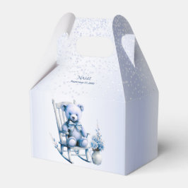 Waterverf Blauw Baby Beer Favor Box Bedankdoosjes