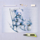 Waterverf Blauw Baby Beren tissuepapier (Craft)