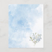 Waterverf blauw baby shower bingogame (Achterkant)