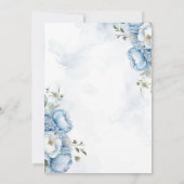 Waterverf Blauw Beer Barly Wachten Baby shower Kaart (Achterkant)