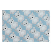 Waterverf blauw Beer Kussensloop (Achterkant)