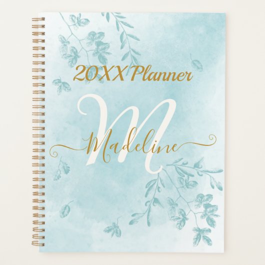 Waterverf Blauw Blauw Blauw-logo Planner (Voorkant)