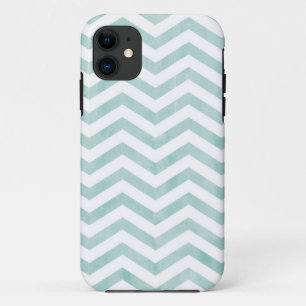 Waterverf blauw/Blauwgroen Chevron Pattern Case-Mate iPhone Case