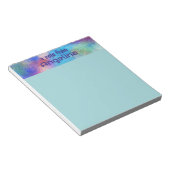 Waterverf blauw blauwgroen groen splash blauw lett notitieblok (Schuin)