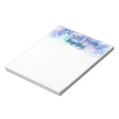 Waterverf blauw blauwgroen groen splash wit letter notitieblok (Linkerzijde)