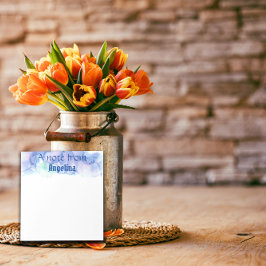 Waterverf blauw blauwgroen groen splash wit letter notitieblok