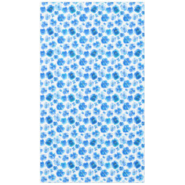 Waterverf blauw bloem tafelkleed