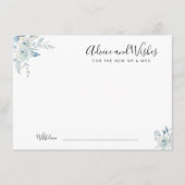 waterverf blauw - bloemadvies en wensen advieskaart (Voorkant)