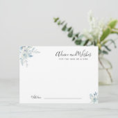 waterverf blauw - bloemadvies en wensen advieskaart (Staand voorkant)