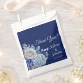 Waterverf Blauw Bloemboeket-Bruiloft- Bedankzakje (Geknipt)