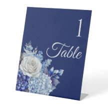 Waterverf Blauw Bloemboeket-Bruiloft-