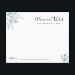 waterverf blauw bloemen advies en wenskaart<br><div class="desc">Een dusty blauw ontwerp met mooie waterverf bloemen. Voel vrij om de kleuren en tekstdetails te veranderen.</div>