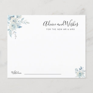 waterverf blauw bloemen advies en wenskaart