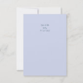 Waterverf Blauw Bloemen  bruiloft Uitnodiging (Achterkant)