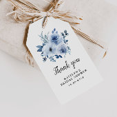 waterverf blauw bloemen vrijgezellenfeest cadeaulabel