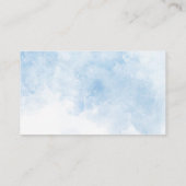 Waterverf blauw boog lint baby shower luier raf informatiekaartje (Achterkant)