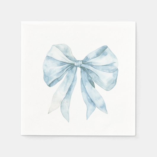 Waterverf blauw boog minimalistische Toile Baby sh Servet (Voorkant)