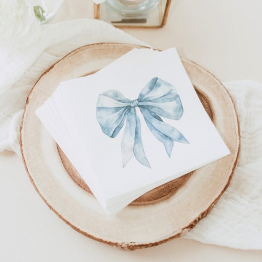 Waterverf blauw boog minimalistische Toile Baby sh Servet