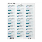 Waterverf blauw bos retour adres label (Full Sheet)