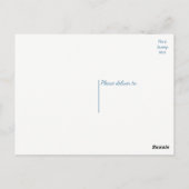 Waterverf Blauw Dank u Nautisch Scheepsanker Briefkaart (Achterkant)