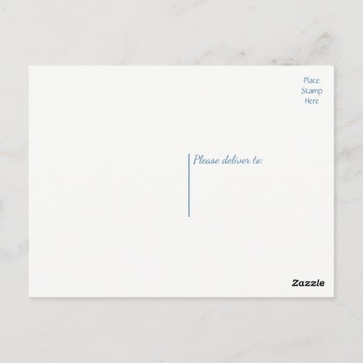 Waterverf Blauw Dank u Nautisch Scheepsanker Briefkaart (Achterkant)