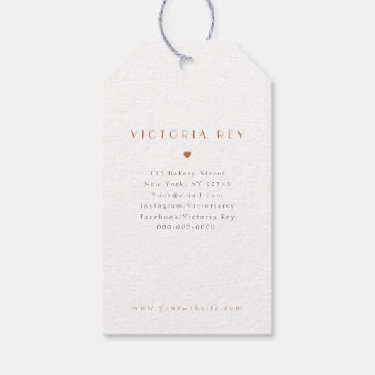 Waterverf | Blauw | Dank u wel | CadeauLabels (Achterkant)