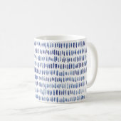 Waterverf blauw design classic coffee tea mok (Voorkant rechts)