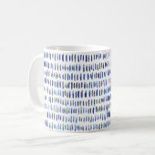Waterverf blauw design classic coffee tea mok (Voorkant links)