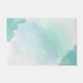 WATERVERF BLAUW DEURMAT