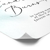 Waterverf Blauw Dit kaarsenbord brandt herdenkings Poster (Hoek)