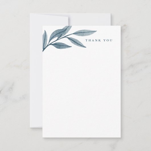 Waterverf blauw elegant bedankt (Voorkant)