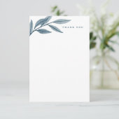 Waterverf blauw elegant bedankt (Staand voorkant)