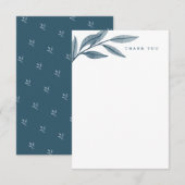 Waterverf blauw elegant bedankt (Voorkant / Achterkant)