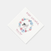 Waterverf Blauw en Blush Roze Floral Winter Wreate Servet (Hoek)