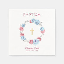 Waterverf Blauw en Blush Roze Floral Wreate