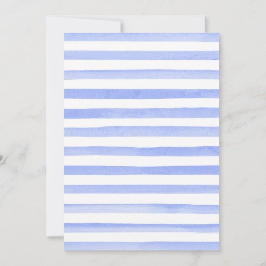 Waterverf Blauw en Geel Bloemen Zoet 16 Kaart (Achterkant)