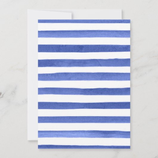 Waterverf Blauw en Geel Bloemen Zoet 16 Kaart (Achterkant)