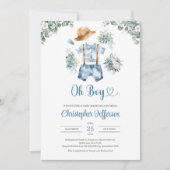 Waterverf blauw en groen Eucalyptus jongenskleding Kaart (Voorkant)