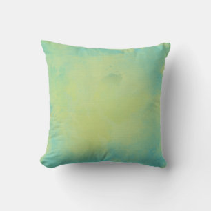 Waterverf blauw en groen kussen