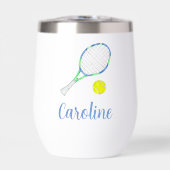 Waterverf Blauw en Groen Tennis Gepersonaliseerd (Voorkant)