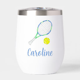 Waterverf Blauw en Groen Tennis Gepersonaliseerd