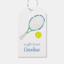 Waterverf Blauw en Groen Tennis Gepersonaliseerd