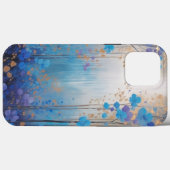 Waterverf, blauw en lavendelbos Case-Mate iPhone case (Achterkant (horizontaal))