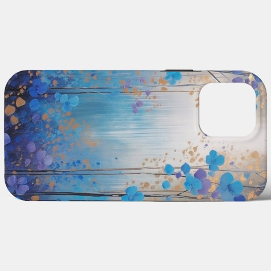 Waterverf, blauw en lavendelbos Case-Mate iPhone case (Achterkant (horizontaal))