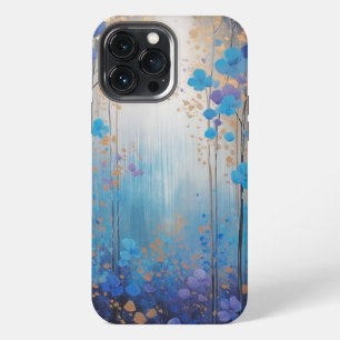 Waterverf, blauw en lavendelbos iPhone 13 pro max hoesje