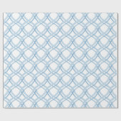 Waterverf blauw en marinelint cadeaupapier (Vlak)