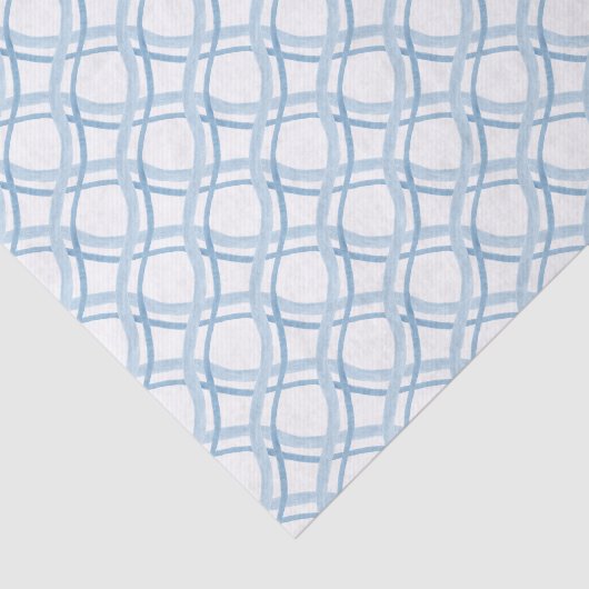 Waterverf blauw en marinelint tissuepapier (Detail)